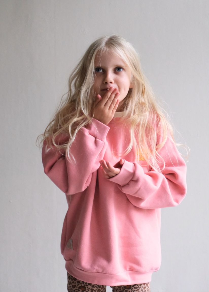 BUBBLEGUM PINK RAGLAN SWEATSHIRT