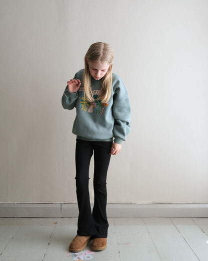 DAPHNE RIB FLARED PANTS
