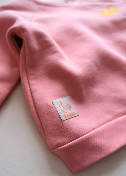 KIDDO BUBBLEGUM PINK RAGLAN SWEATSHIRT
