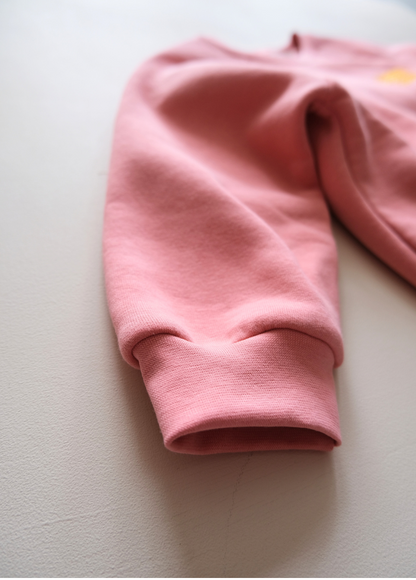 KIDDO BUBBLEGUM PINK RAGLAN SWEATSHIRT